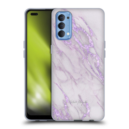 Nature Magick Marble Metallics Purple Soft Gel Case for OPPO Reno 4 5G