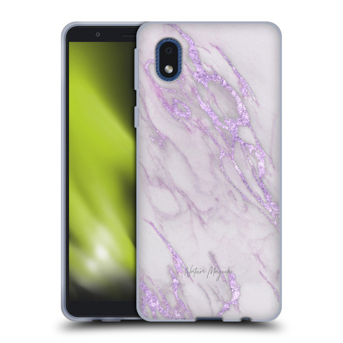 Nature Magick Marble Metallics Purple Soft Gel Case for Samsung Galaxy A01 Core (2020)