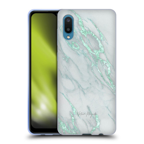 Nature Magick Marble Metallics Teal Soft Gel Case for Samsung Galaxy A02/M02 (2021)