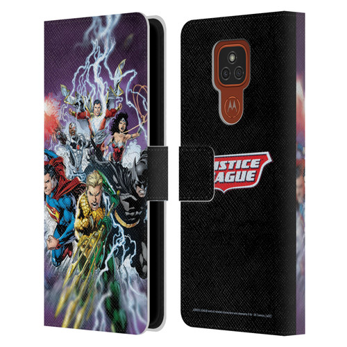 Justice League DC Comics Comic Book Covers New 52 #15 Leather Book Wallet Case Cover For Motorola Moto E7 Plus