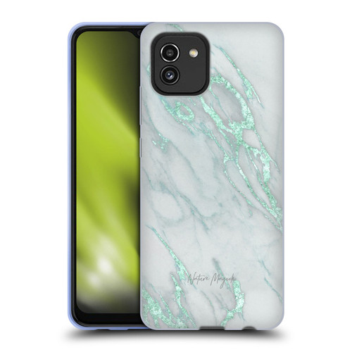 Nature Magick Marble Metallics Teal Soft Gel Case for Samsung Galaxy A03 (2021)
