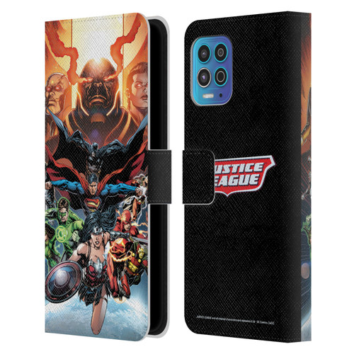 Justice League DC Comics Comic Book Covers #10 Darkseid War Leather Book Wallet Case Cover For Motorola Moto G100