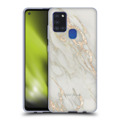 Nature Magick Marble Metallics Gold Soft Gel Case for Samsung Galaxy A21s (2020)