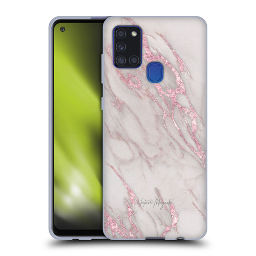 Nature Magick Marble Metallics Pink Soft Gel Case for Samsung Galaxy A21s (2020)