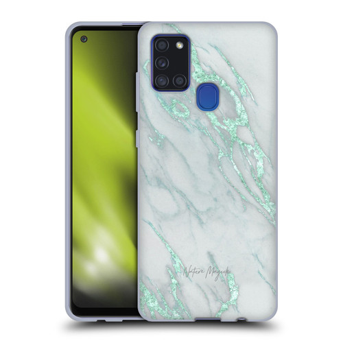 Nature Magick Marble Metallics Teal Soft Gel Case for Samsung Galaxy A21s (2020)