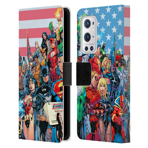 Justice League DC Comics Comic Book Covers Of America #1 Leather Book Wallet Case Cover For OnePlus 9 Pro