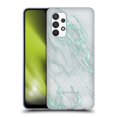 Nature Magick Marble Metallics Teal Soft Gel Case for Samsung Galaxy A32 (2021)