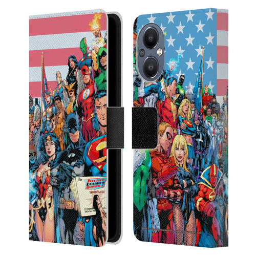 Justice League DC Comics Comic Book Covers Of America #1 Leather Book Wallet Case Cover For OnePlus Nord N20 5G