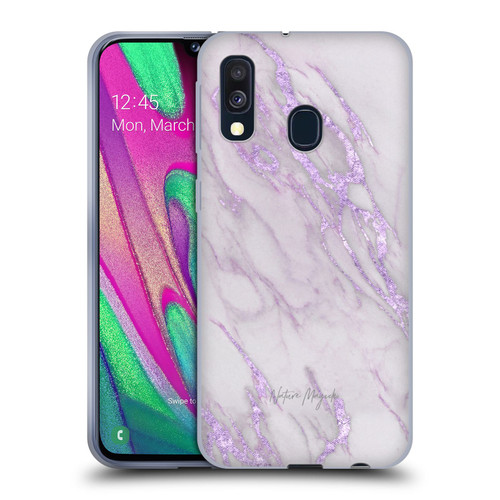 Nature Magick Marble Metallics Purple Soft Gel Case for Samsung Galaxy A40 (2019)