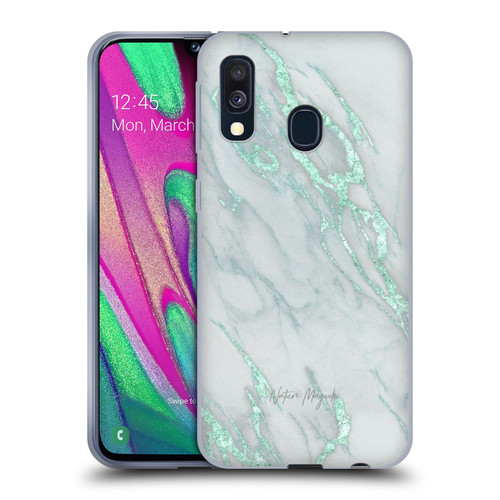 Nature Magick Marble Metallics Teal Soft Gel Case for Samsung Galaxy A40 (2019)