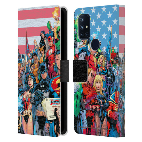 Justice League DC Comics Comic Book Covers Of America #1 Leather Book Wallet Case Cover For OnePlus Nord N10 5G