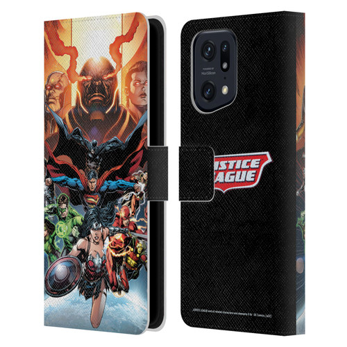 Justice League DC Comics Comic Book Covers #10 Darkseid War Leather Book Wallet Case Cover For OPPO Find X5 Pro