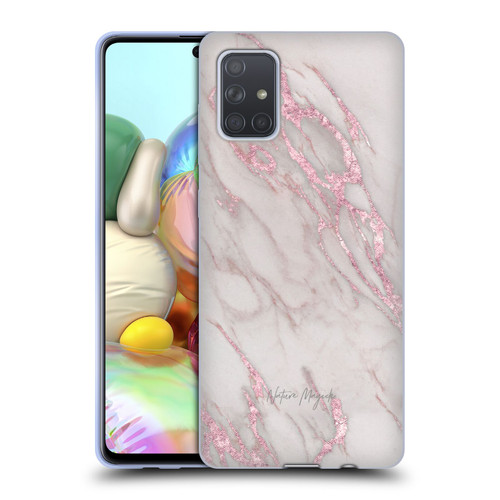 Nature Magick Marble Metallics Pink Soft Gel Case for Samsung Galaxy A71 (2019)