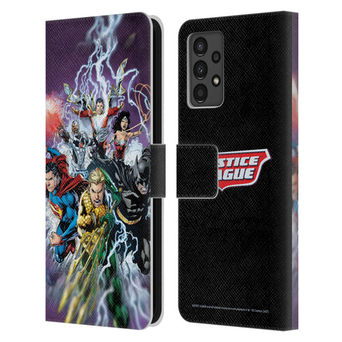 Justice League DC Comics Comic Book Covers New 52 #15 Leather Book Wallet Case Cover For Samsung Galaxy A13 (2022)