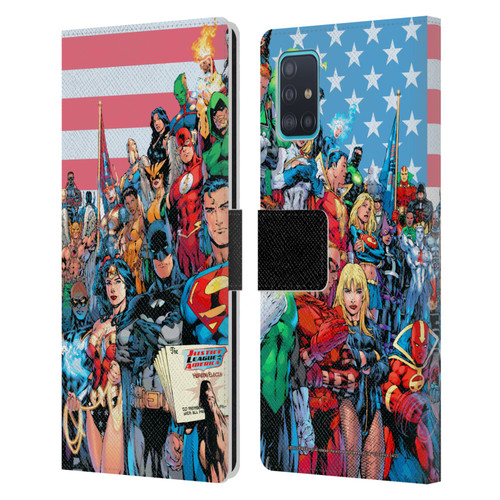 Justice League DC Comics Comic Book Covers Of America #1 Leather Book Wallet Case Cover For Samsung Galaxy A51 (2019)