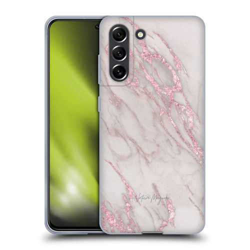 Nature Magick Marble Metallics Pink Soft Gel Case for Samsung Galaxy S21 FE 5G