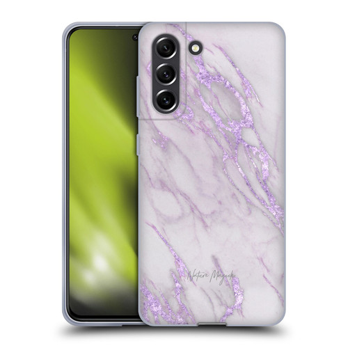 Nature Magick Marble Metallics Purple Soft Gel Case for Samsung Galaxy S21 FE 5G