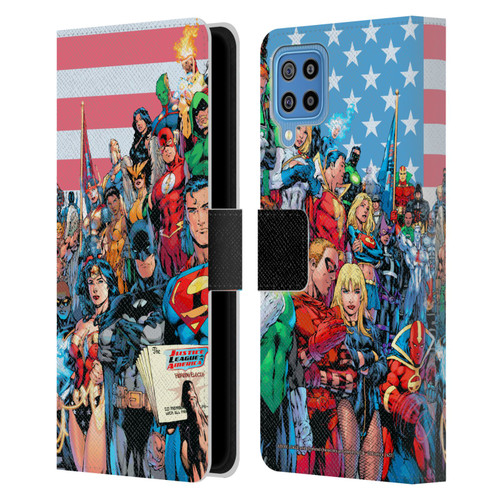 Justice League DC Comics Comic Book Covers Of America #1 Leather Book Wallet Case Cover For Samsung Galaxy F22 (2021)