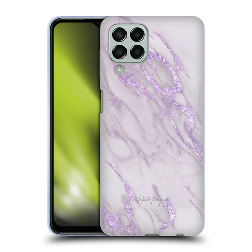 Nature Magick Marble Metallics Purple Soft Gel Case for Samsung Galaxy M33 (2022)