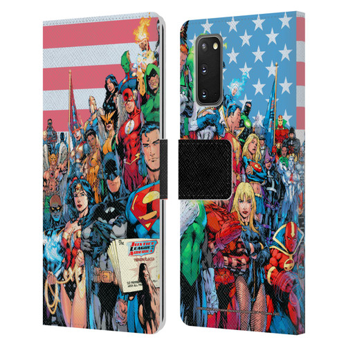 Justice League DC Comics Comic Book Covers Of America #1 Leather Book Wallet Case Cover For Samsung Galaxy S20 / S20 5G