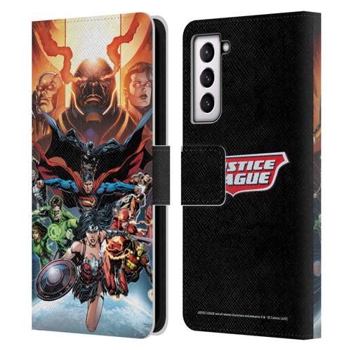 Justice League DC Comics Comic Book Covers #10 Darkseid War Leather Book Wallet Case Cover For Samsung Galaxy S21 5G