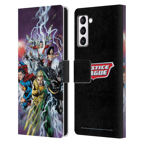 Justice League DC Comics Comic Book Covers New 52 #15 Leather Book Wallet Case Cover For Samsung Galaxy S21+ 5G