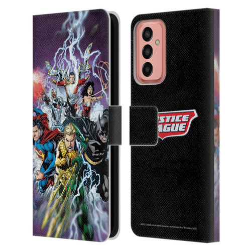 Justice League DC Comics Comic Book Covers New 52 #15 Leather Book Wallet Case Cover For Samsung Galaxy M13 (2022)