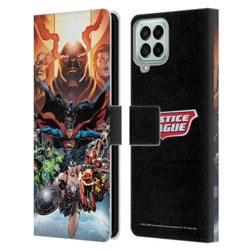 Justice League DC Comics Comic Book Covers #10 Darkseid War Leather Book Wallet Case Cover For Samsung Galaxy M33 (2022)