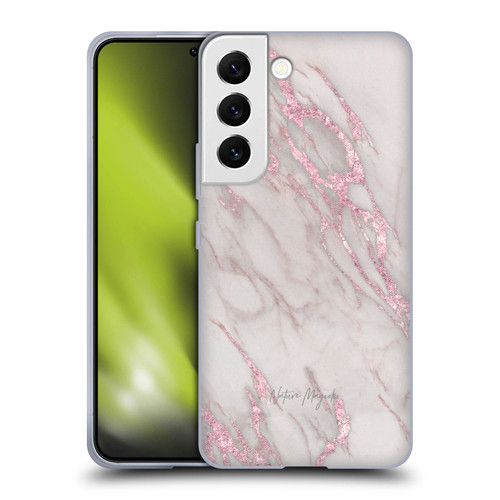 Nature Magick Marble Metallics Pink Soft Gel Case for Samsung Galaxy S22 5G