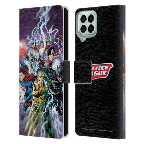 Justice League DC Comics Comic Book Covers New 52 #15 Leather Book Wallet Case Cover For Samsung Galaxy M53 (2022)