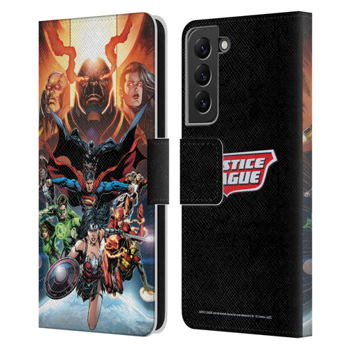 Justice League DC Comics Comic Book Covers #10 Darkseid War Leather Book Wallet Case Cover For Samsung Galaxy S22+ 5G