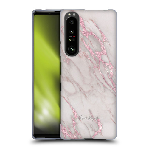Nature Magick Marble Metallics Pink Soft Gel Case for Sony Xperia 1 III