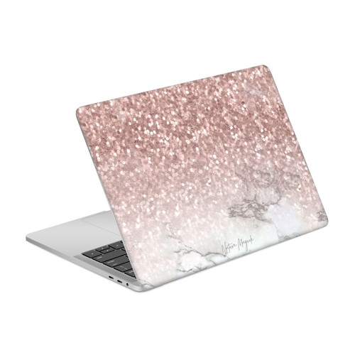 Nature Magick Rose Gold Marble Glitter Sparkling Rose Gold Vinyl Sticker Skin Decal Cover for Apple MacBook Pro 13" A2338