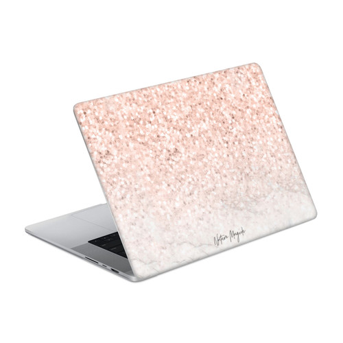 Nature Magick Rose Gold Marble Glitter Rose Gold Sparkle Vinyl Sticker Skin Decal Cover for Apple MacBook Pro 14" A2442