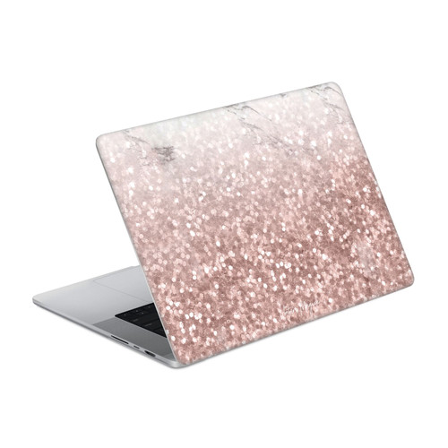 Nature Magick Rose Gold Marble Glitter Sparkling Rose Gold 2 Vinyl Sticker Skin Decal Cover for Apple MacBook Pro 14" A2442