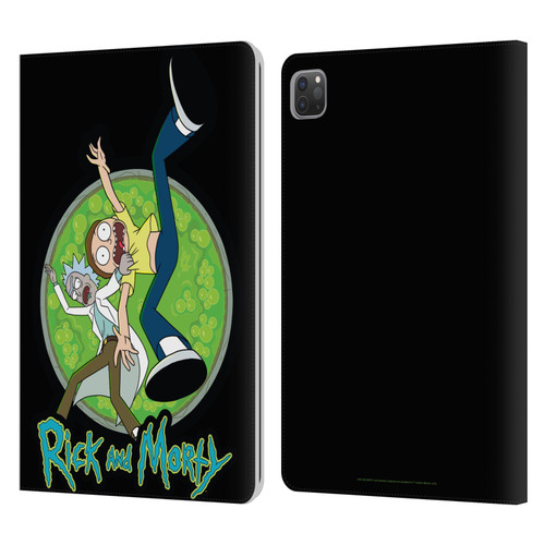 Rick And Morty Season 4 Graphics Character Art Leather Book Wallet Case Cover For Apple iPad Pro 11 2020 / 2021 / 2022