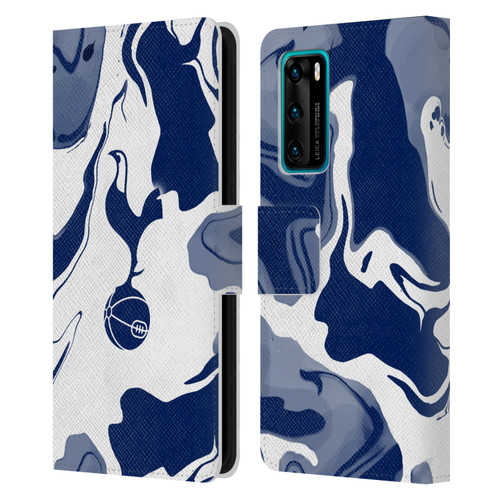 Tottenham Hotspur F.C. Badge Blue And White Marble Leather Book Wallet Case Cover For Huawei P40 5G