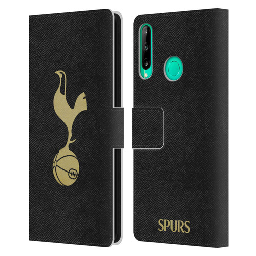 Tottenham Hotspur F.C. Badge Black And Gold Leather Book Wallet Case Cover For Huawei P40 lite E