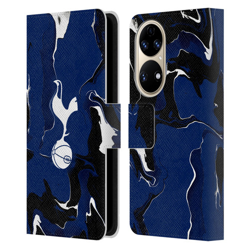 Tottenham Hotspur F.C. Badge Marble Leather Book Wallet Case Cover For Huawei P50