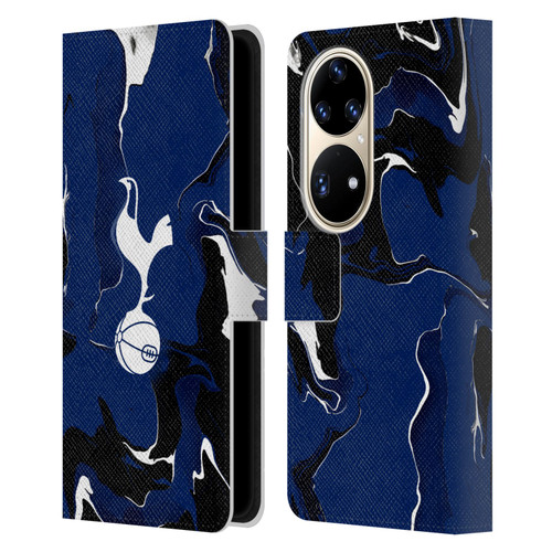Tottenham Hotspur F.C. Badge Marble Leather Book Wallet Case Cover For Huawei P50 Pro
