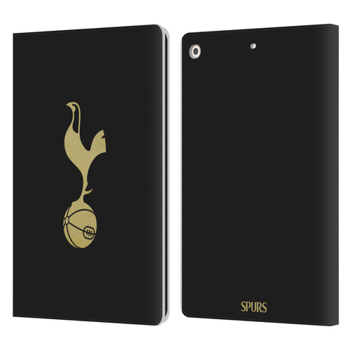 Tottenham Hotspur F.C. Badge Black And Gold Leather Book Wallet Case Cover For Apple iPad 10.2 2019/2020/2021