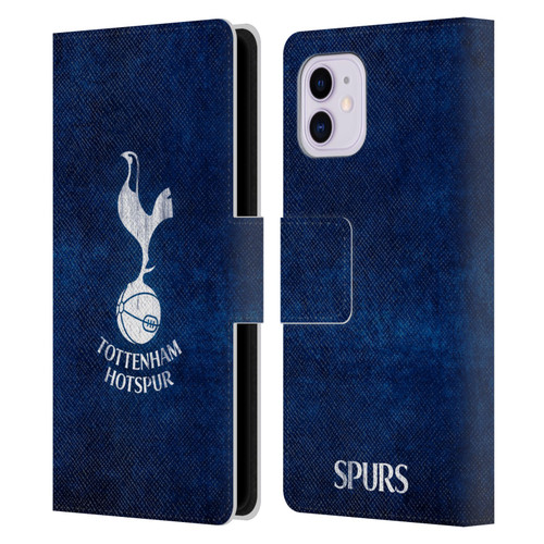 Tottenham Hotspur F.C. Badge Distressed Leather Book Wallet Case Cover For Apple iPhone 11