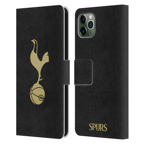 Tottenham Hotspur F.C. Badge Black And Gold Leather Book Wallet Case Cover For Apple iPhone 11 Pro Max