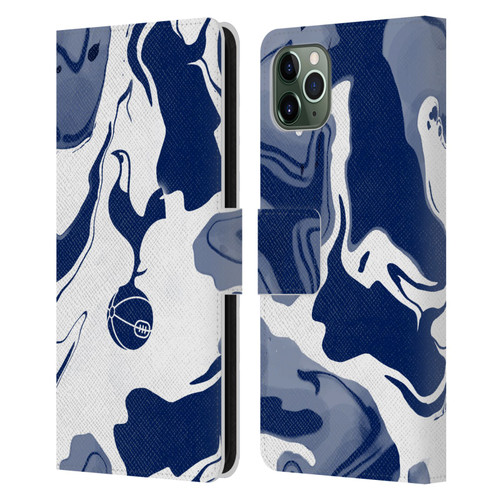 Tottenham Hotspur F.C. Badge Blue And White Marble Leather Book Wallet Case Cover For Apple iPhone 11 Pro Max