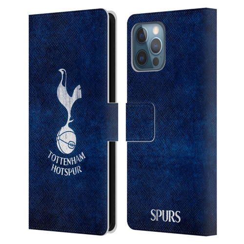 Tottenham Hotspur F.C. Badge Distressed Leather Book Wallet Case Cover For Apple iPhone 12 Pro Max