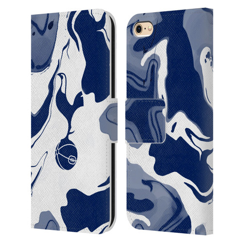 Tottenham Hotspur F.C. Badge Blue And White Marble Leather Book Wallet Case Cover For Apple iPhone 6 / iPhone 6s