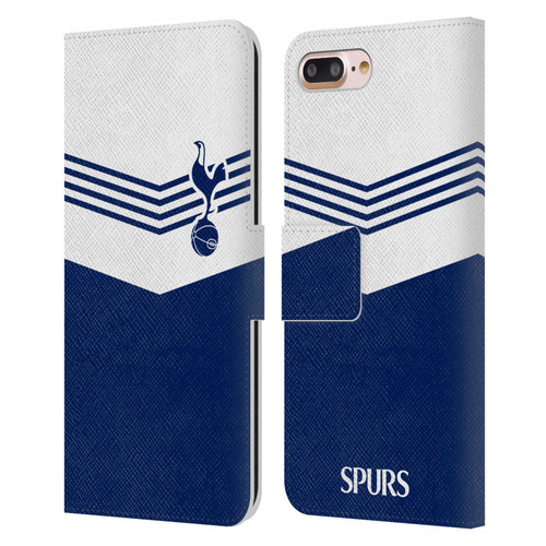 Tottenham Hotspur F.C. Badge 1978 Stripes Leather Book Wallet Case Cover For Apple iPhone 7 Plus / iPhone 8 Plus