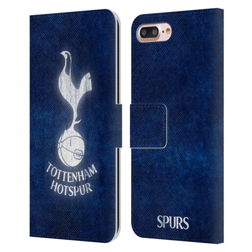 Tottenham Hotspur F.C. Badge Distressed Leather Book Wallet Case Cover For Apple iPhone 7 Plus / iPhone 8 Plus