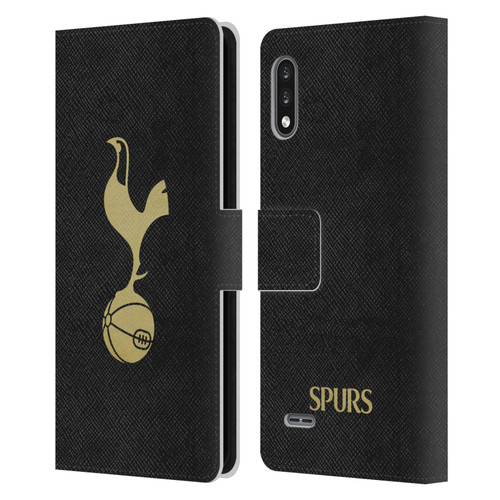 Tottenham Hotspur F.C. Badge Black And Gold Leather Book Wallet Case Cover For LG K22