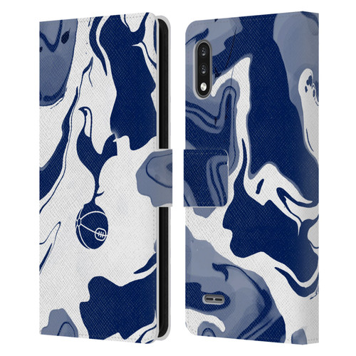 Tottenham Hotspur F.C. Badge Blue And White Marble Leather Book Wallet Case Cover For LG K22